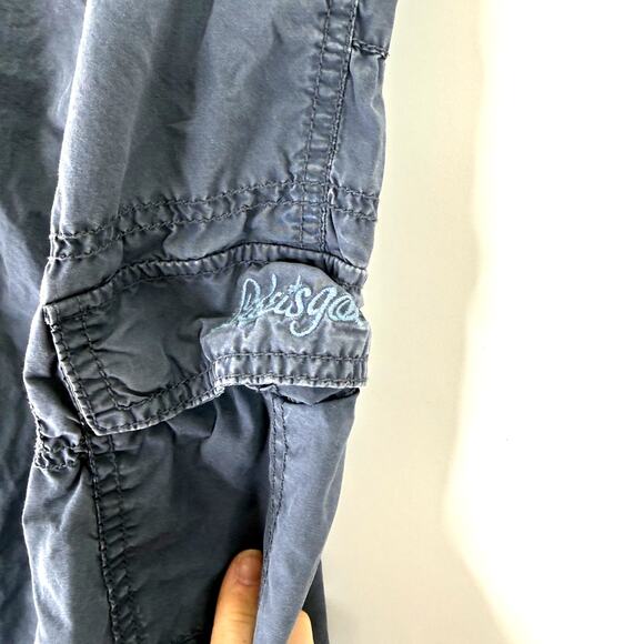 Life Is Good Women's Blue Cotton Bermuda Cargo Drawstring Shorts Size 10 - Picture 4 of 8